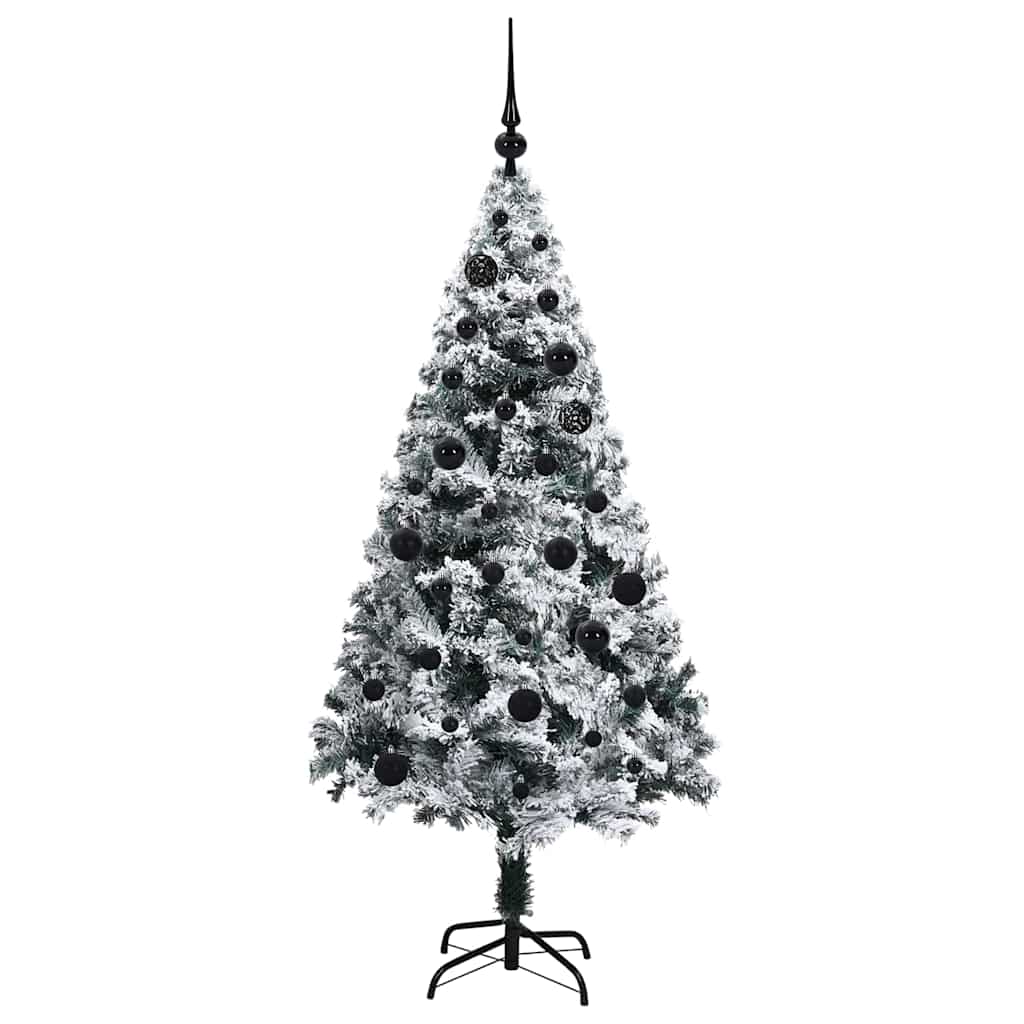 Árvore de Natal Artificial Branco 150 cm PVC, Aço e Plástico