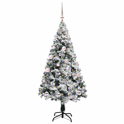 Árvore de Natal Artificial Branco 150 cm PVC, Aço e Plástico