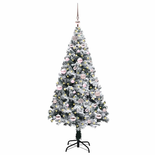 Árvore de Natal Artificial Branco 150 cm PVC, Aço e Plástico