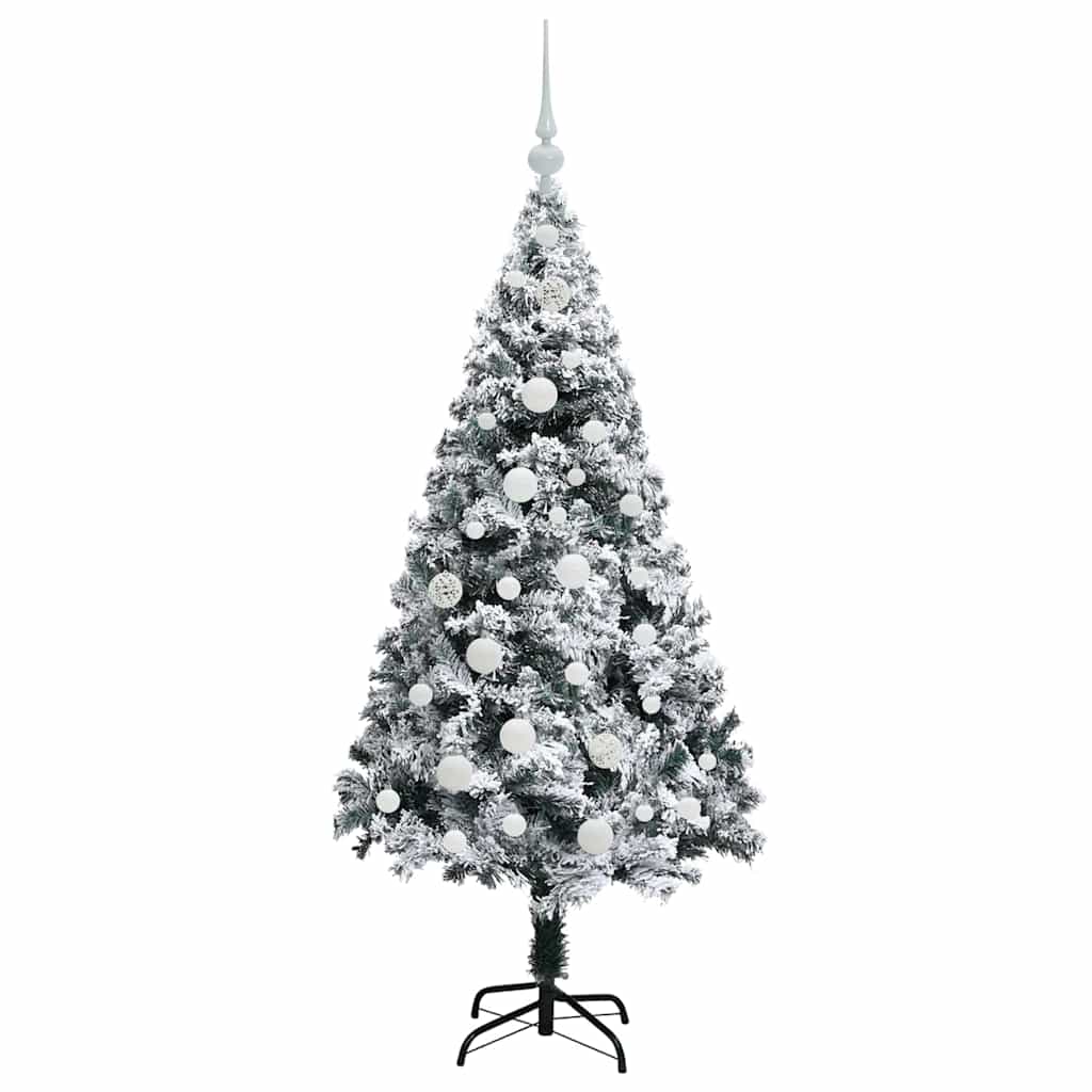 Árvore de Natal Artificial Branco 150 cm PVC, Aço e Plástico