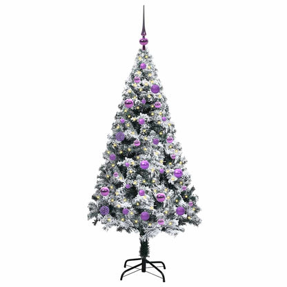 Árvore de Natal Artificial Branco 150 cm PVC, Aço e Plástico