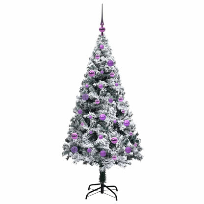 Árvore de Natal Artificial Branco 150 cm PVC, Aço e Plástico