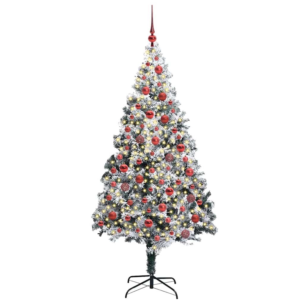 Árvore de Natal Artificial Branco 180 cm PVC, Aço e Plástico