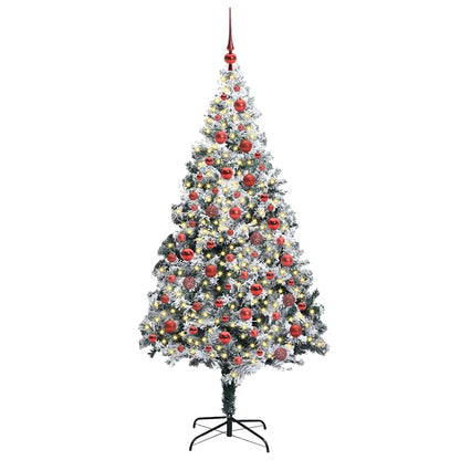 Árvore de Natal Artificial Branco 180 cm PVC, Aço e Plástico