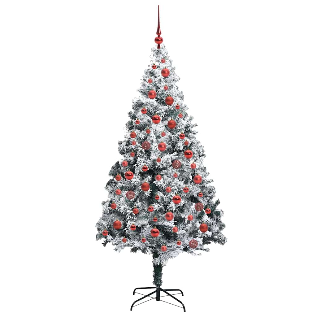 Árvore de Natal Artificial Branco 180 cm PVC, Aço e Plástico