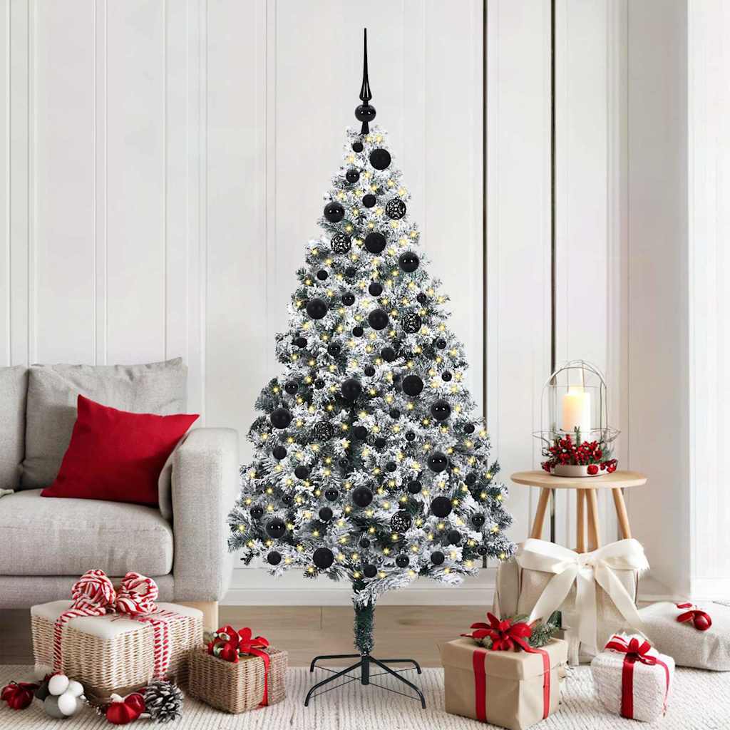 Árvore de Natal Artificial Branco 180 cm PVC, Aço e Plástico