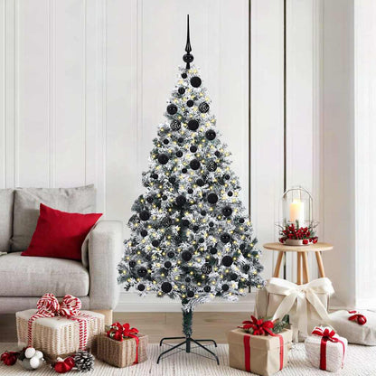 Árvore de Natal Artificial Branco 180 cm PVC, Aço e Plástico