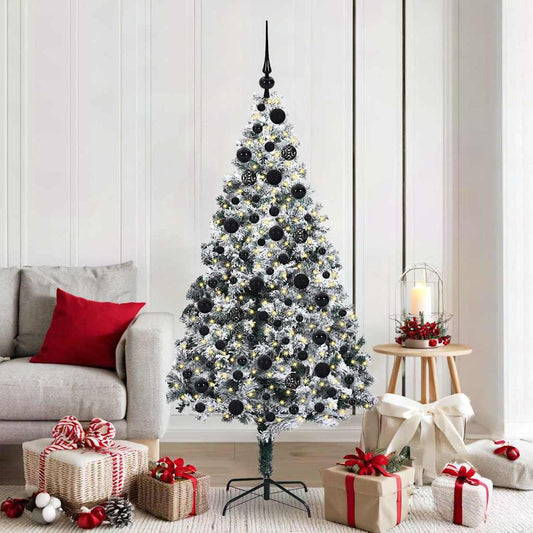 Árvore de Natal Artificial Branco 180 cm PVC, Aço e Plástico