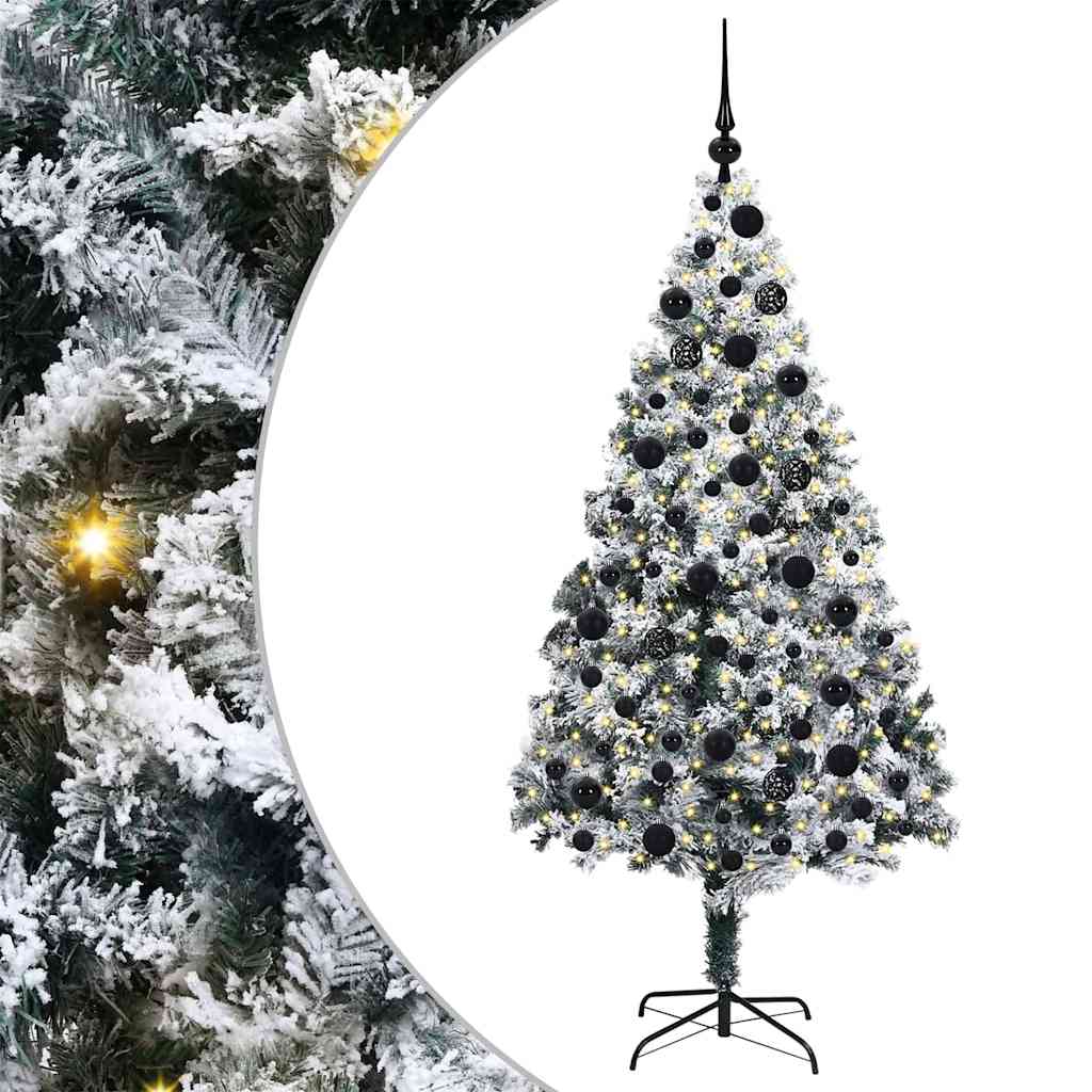 Árvore de Natal Artificial Branco 180 cm PVC, Aço e Plástico