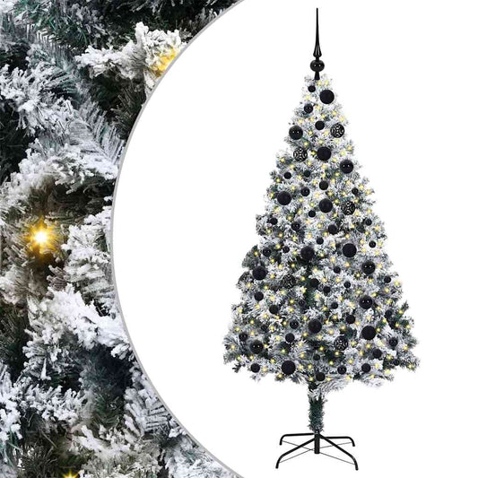Árvore de Natal Artificial Branco 180 cm PVC, Aço e Plástico