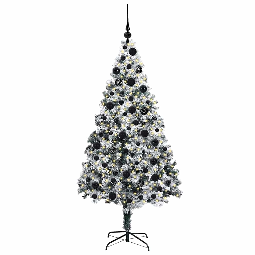 Árvore de Natal Artificial Branco 180 cm PVC, Aço e Plástico