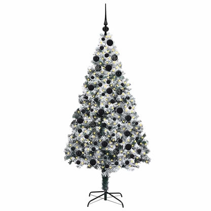 Árvore de Natal Artificial Branco 180 cm PVC, Aço e Plástico