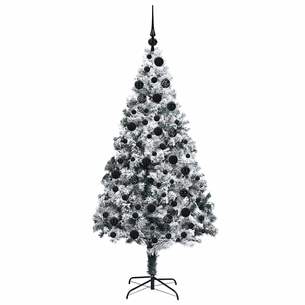 Árvore de Natal Artificial Branco 180 cm PVC, Aço e Plástico