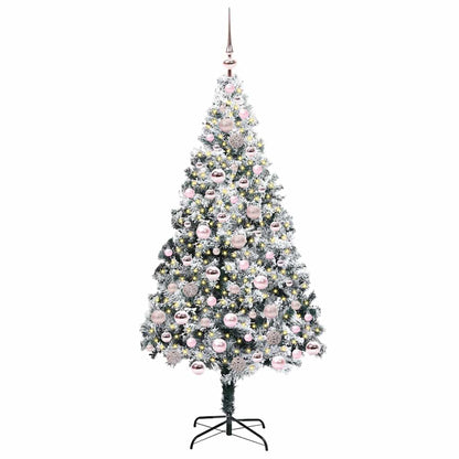 Árvore de Natal Artificial Branco 180 cm PVC, Aço e Plástico