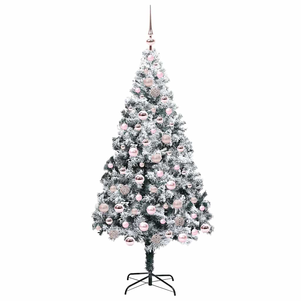 Árvore de Natal Artificial Branco 180 cm PVC, Aço e Plástico