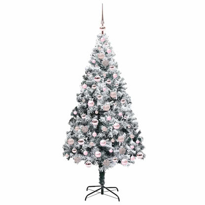 Árvore de Natal Artificial Branco 180 cm PVC, Aço e Plástico