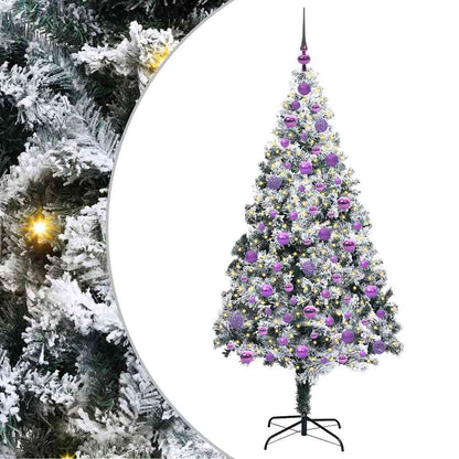 Árvore de Natal Artificial Branco 180 cm PVC, Aço e Plástico