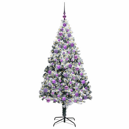 Árvore de Natal Artificial Branco 180 cm PVC, Aço e Plástico