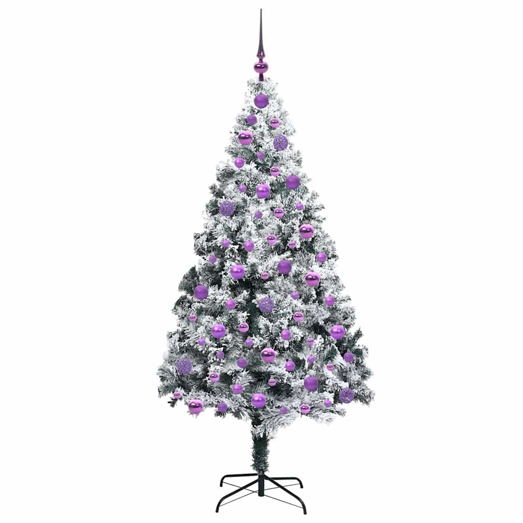 Árvore de Natal Artificial Branco 180 cm PVC, Aço e Plástico
