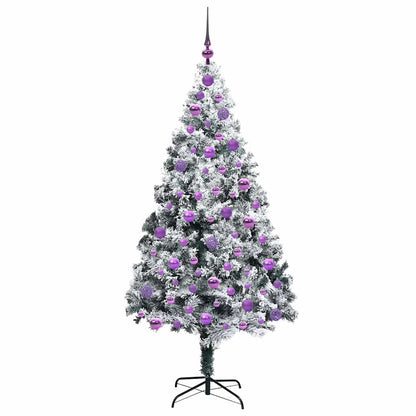 Árvore de Natal Artificial Branco 180 cm PVC, Aço e Plástico