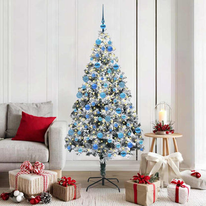 Árvore de Natal Artificial Branco 180 cm PVC, Aço e Plástico