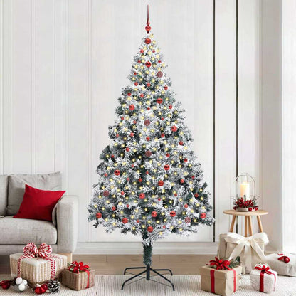 Árvore de Natal Artificial Branco 240 cm PVC, Aço e Plástico