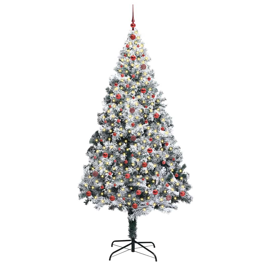 Árvore de Natal Artificial Branco 240 cm PVC, Aço e Plástico