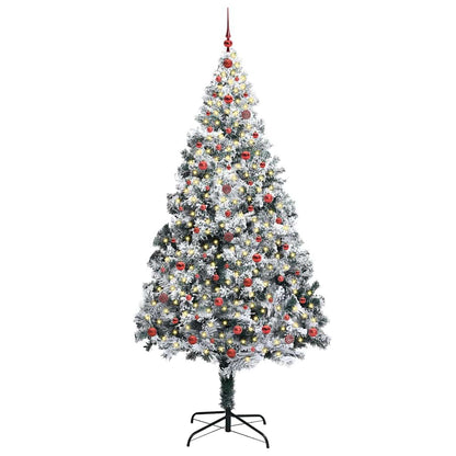 Árvore de Natal Artificial Branco 240 cm PVC, Aço e Plástico