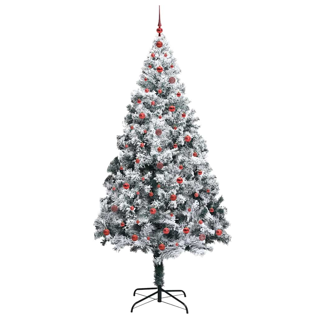 Árvore de Natal Artificial Branco 240 cm PVC, Aço e Plástico