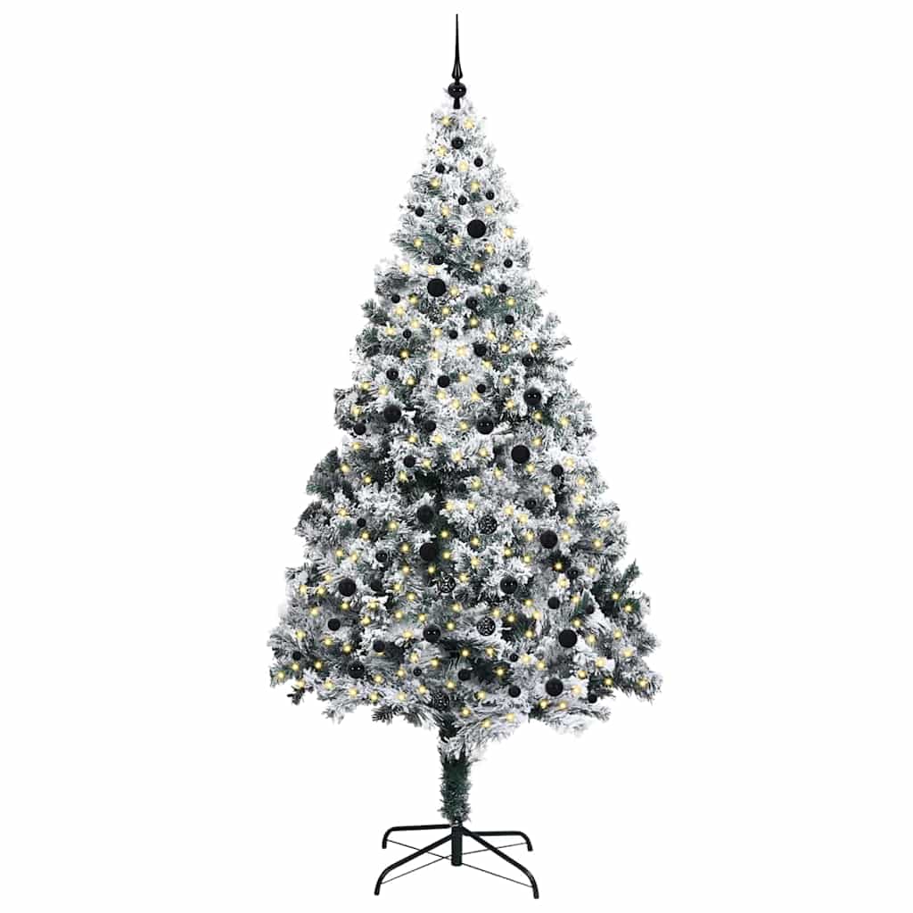 Árvore de Natal Artificial Branco 240 cm PVC, Aço e Plástico