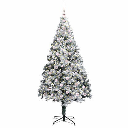Árvore de Natal Artificial Branco 240 cm PVC, Aço e Plástico