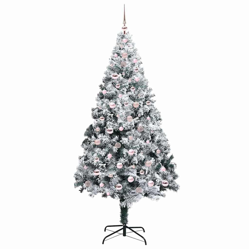 Árvore de Natal Artificial Branco 240 cm PVC, Aço e Plástico