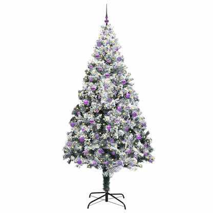 Árvore de Natal Artificial Branco 240 cm PVC, Aço e Plástico