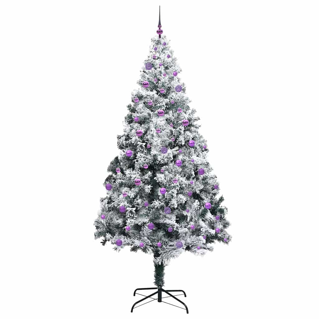 Árvore de Natal Artificial Branco 240 cm PVC, Aço e Plástico