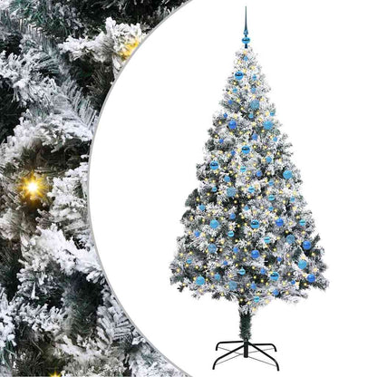 Árvore de Natal Artificial Branco 240 cm PVC, Aço e Plástico