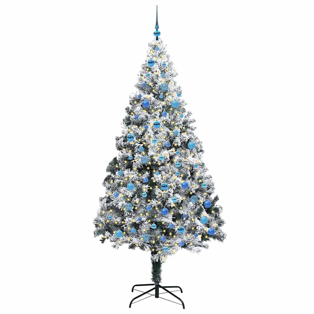Árvore de Natal Artificial Branco 240 cm PVC, Aço e Plástico