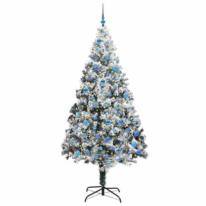 Árvore de Natal Artificial Branco 240 cm PVC, Aço e Plástico