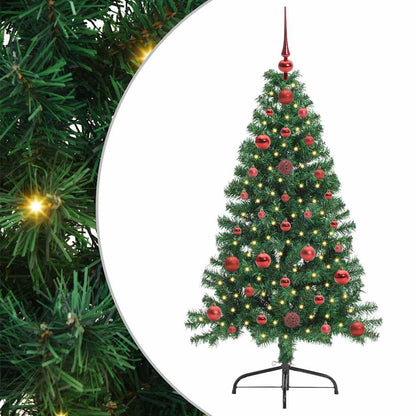 Árvore de Natal Artificial Pré-iluminada Verde 120 cm PVC