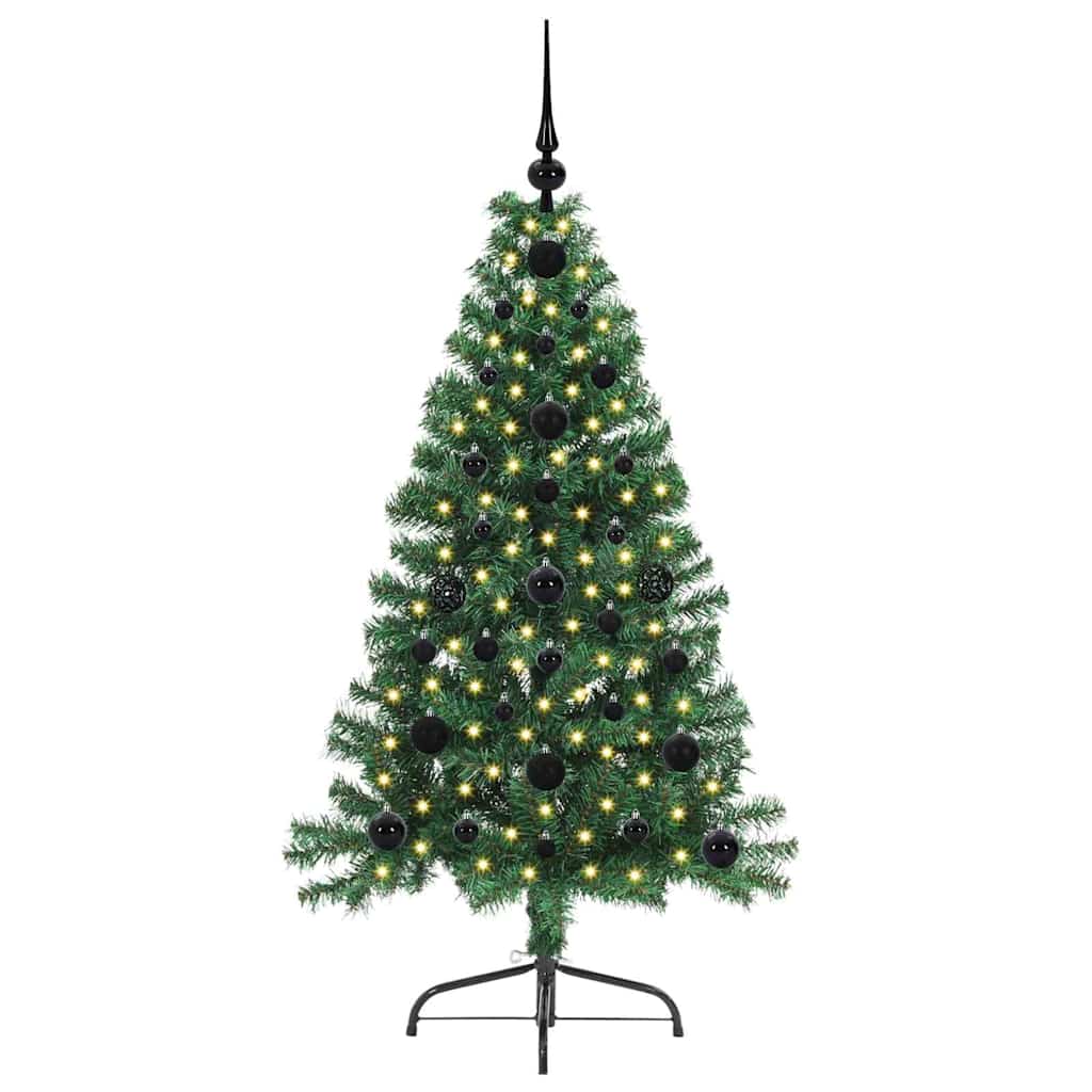 Árvore de Natal Artificial Pré-iluminada Verde 120 cm PVC