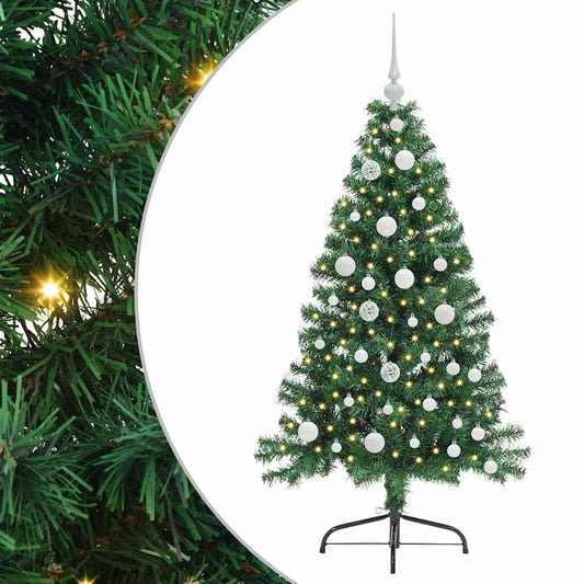 Árvore de Natal Artificial Pré-iluminada Verde 120 cm PVC