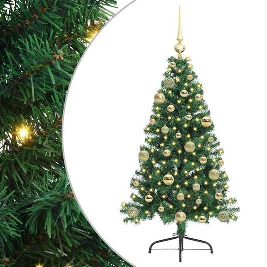 Árvore de Natal Artificial Pré-iluminada Verde 120 cm PVC