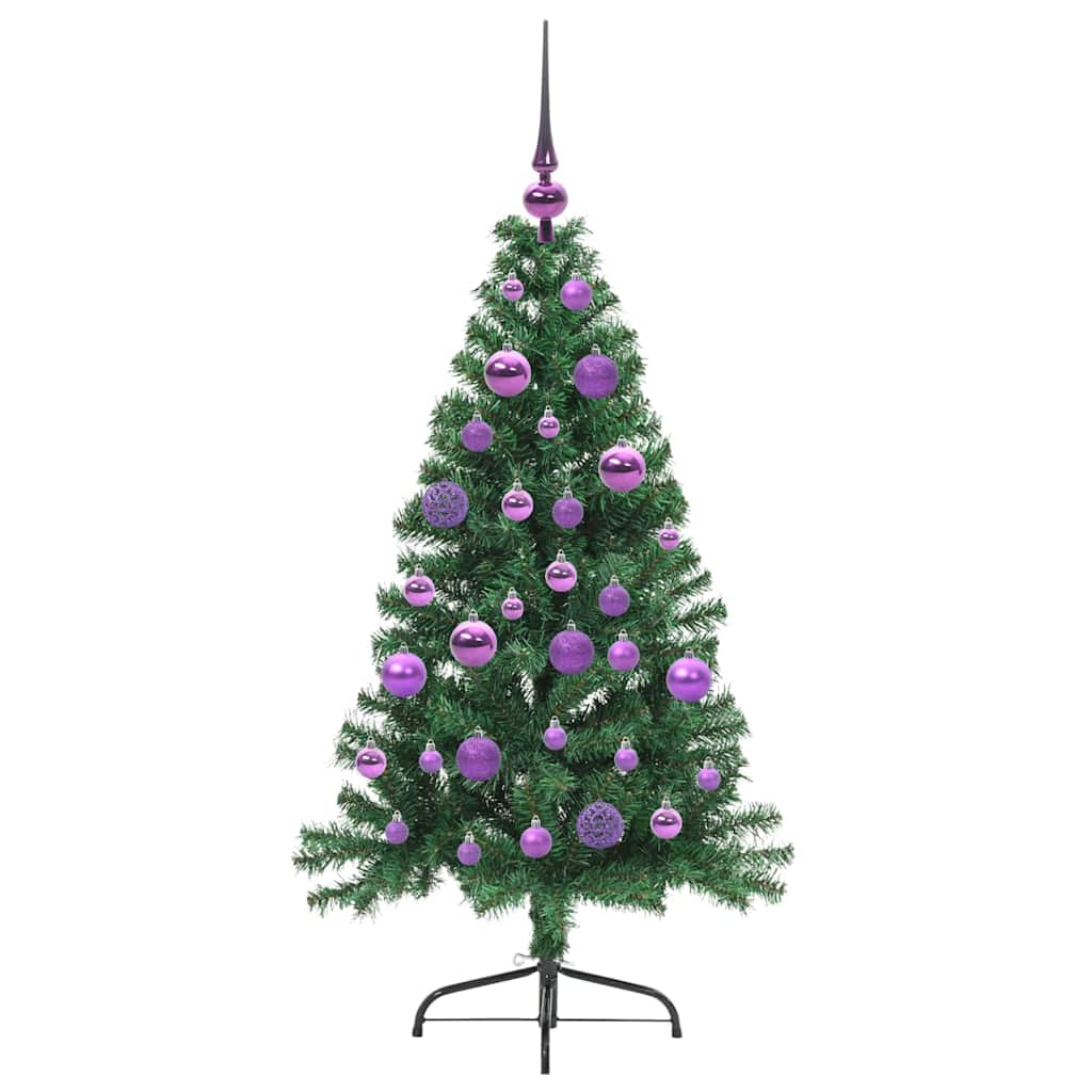 Árvore de Natal Artificial Pré-iluminada Verde 120 cm PVC