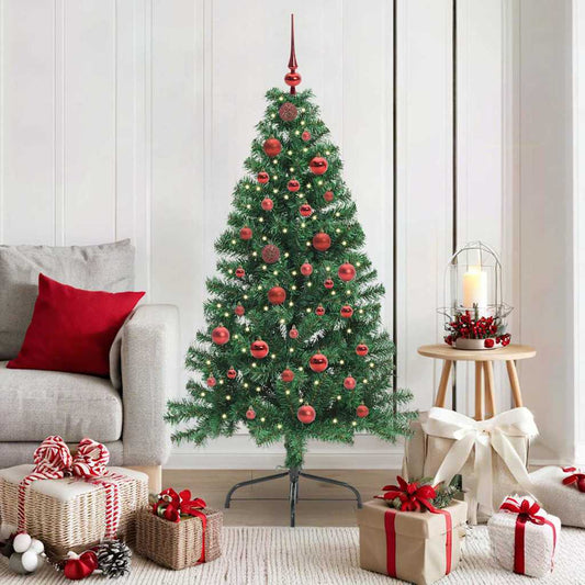 Árvore de Natal Artificial Pré-iluminada Verde 150 cm PVC