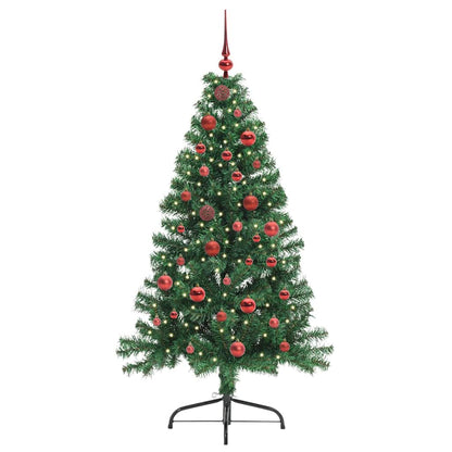 Árvore de Natal Artificial Pré-iluminada Verde 150 cm PVC