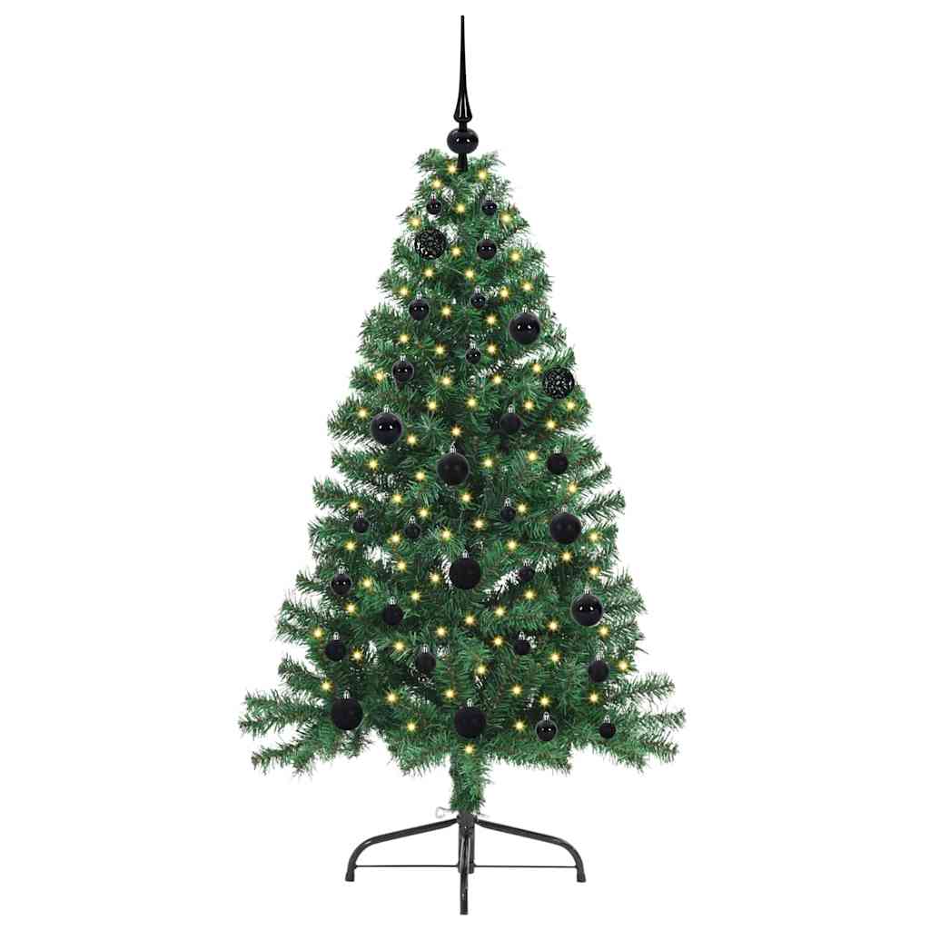 Árvore de Natal Artificial Pré-iluminada Verde 150 cm PVC