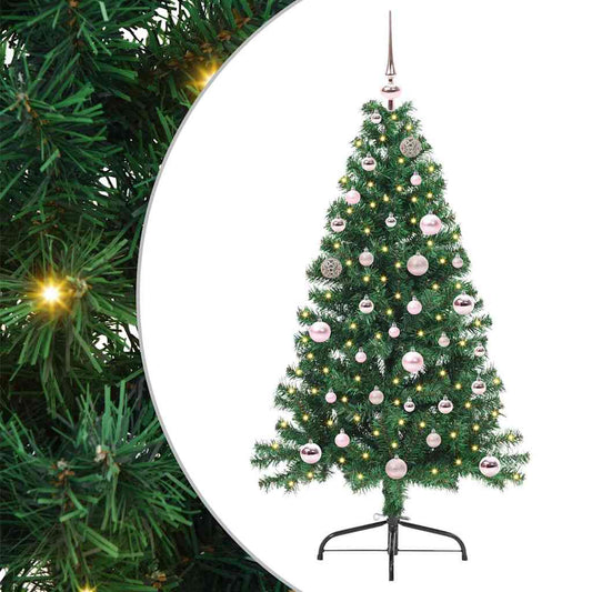 Árvore de Natal Artificial Pré-iluminada Verde 150 cm PVC