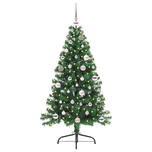 Árvore de Natal Artificial Pré-iluminada Verde 150 cm PVC