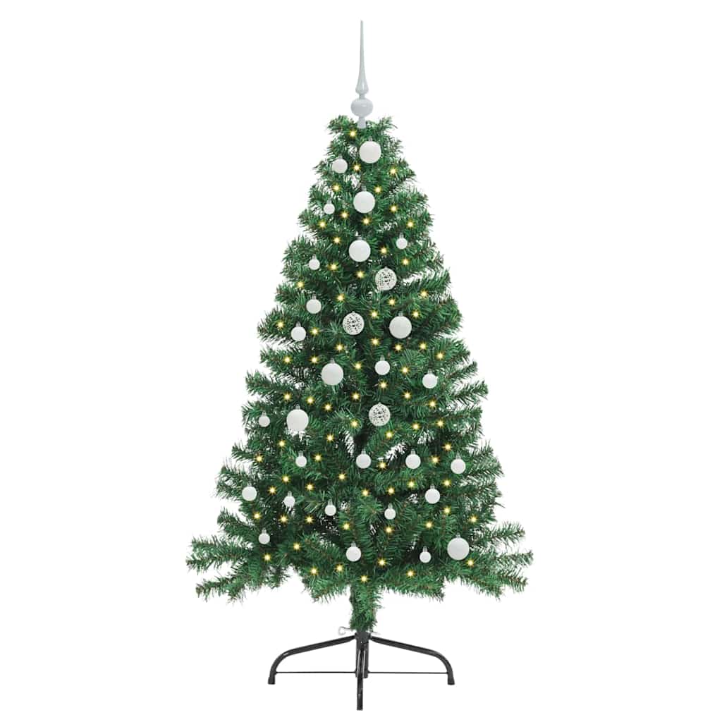Árvore de Natal Artificial Pré-iluminada Verde 150 cm PVC