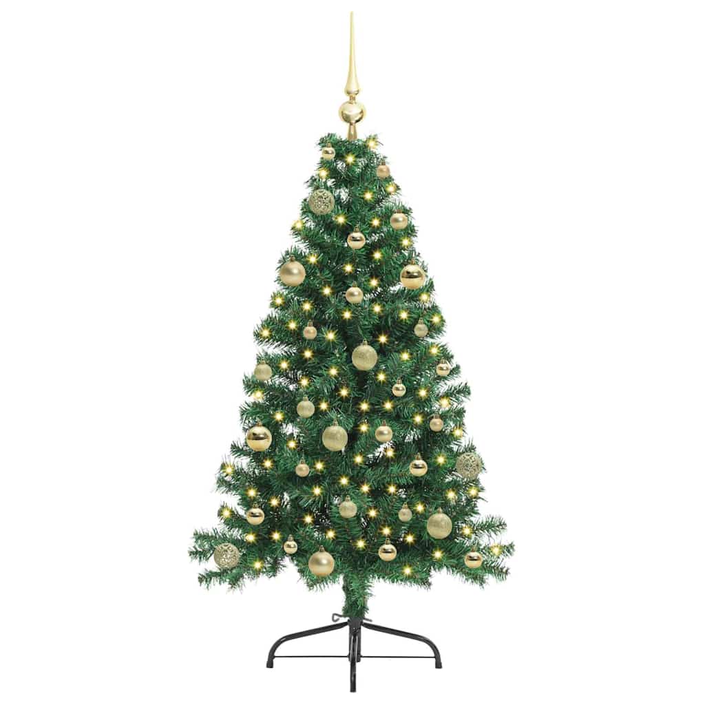 Árvore de Natal Artificial Pré-iluminada Verde 150 cm PVC