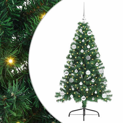 Árvore de Natal Artificial Pré-iluminada Verde 150 cm PVC